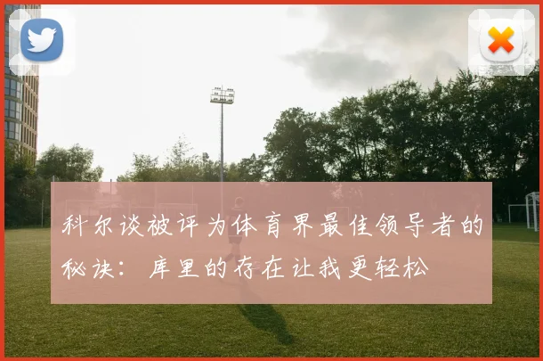 科尔谈被评为体育界最佳领导者的秘诀：库里的存在让我更轻松
